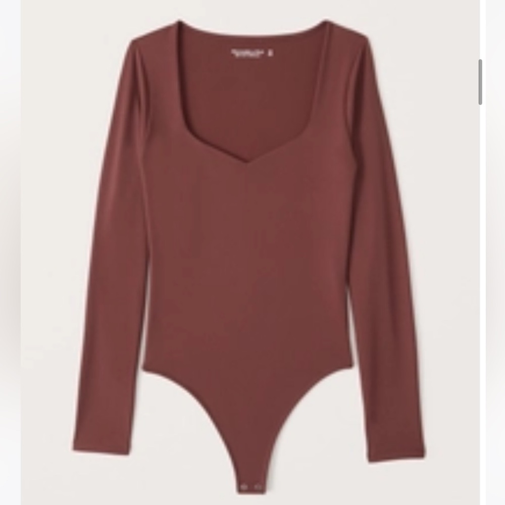 abercrombie long sleeve double layered seamless bodysuit